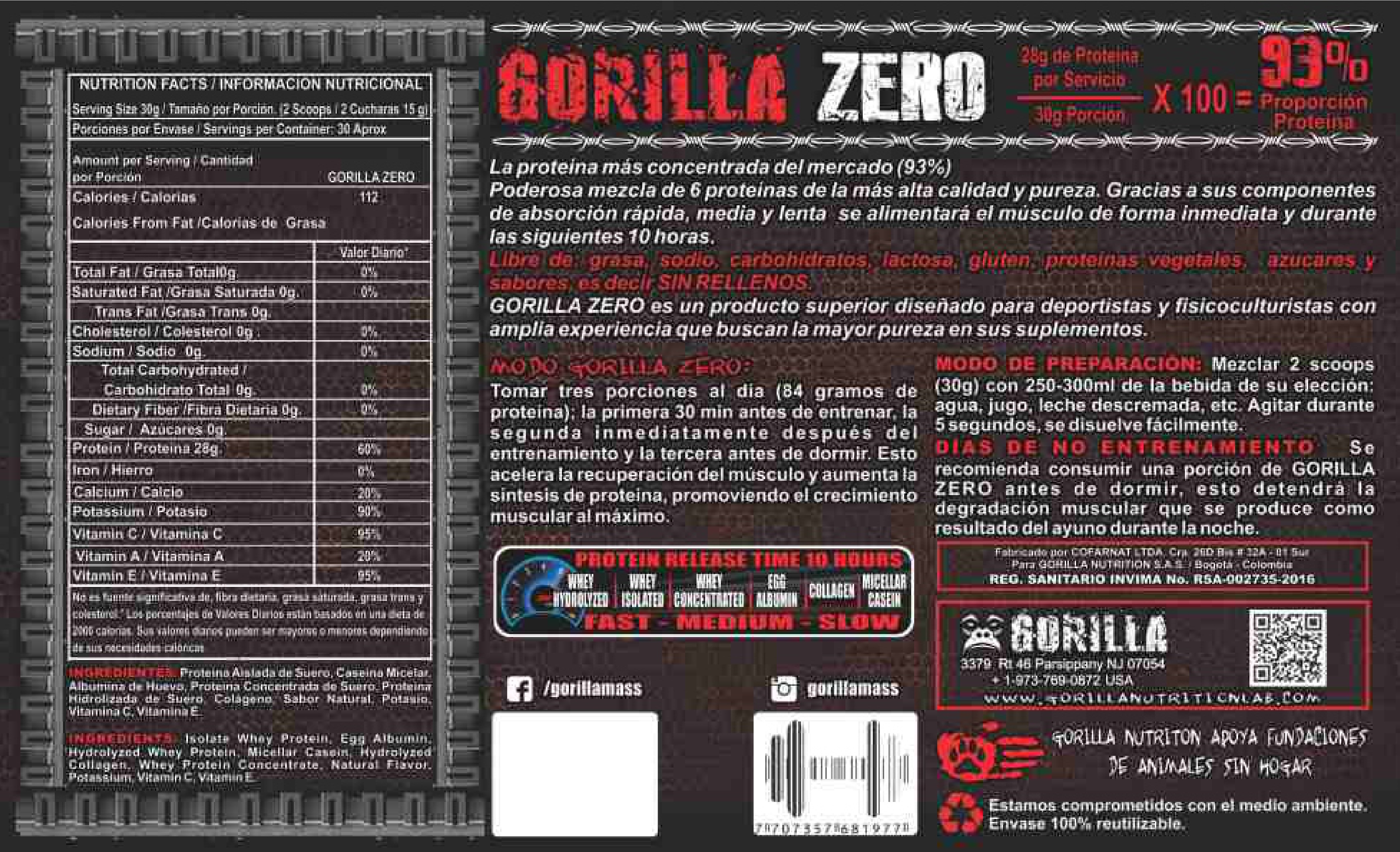 ZERO CARBS GORILLA - Vista 1